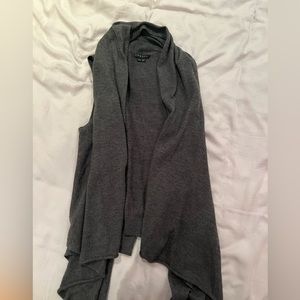 Theory 100% Cashmere Charcoal Gray Drape Vest